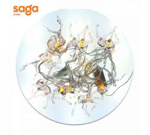 Гирлянда на елку Олень, теплый свет, Х-10-1.  (олень)