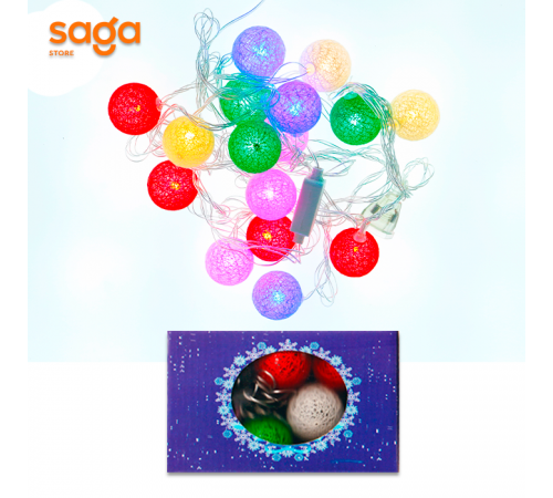 Гирлянда на елку, разноцветное свечение, 15 лампочек, Х-15.