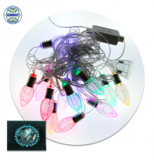 Гирлянда на елку, разноцветное свечение, 15 лампочек, Х-2.