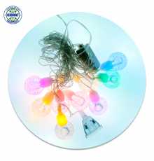 Гирлянда на елку, разноцветное свечение,  F14.