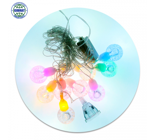 Гирлянда на елку, разноцветное свечение,  F14.