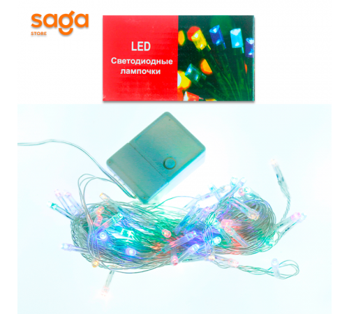 Гирлянда на елку, разноцветное свечение, длина-9 метров. 681. (12*5*7)