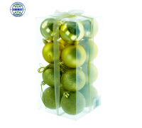 Набор ёлочных шаров-16шт, диаметр-6см, ИНГ EL-21