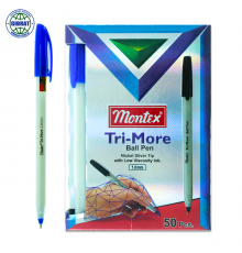 Ручка шариковая "Montex-Tri-More", синий, 1,0мм, в коробке-50шт.