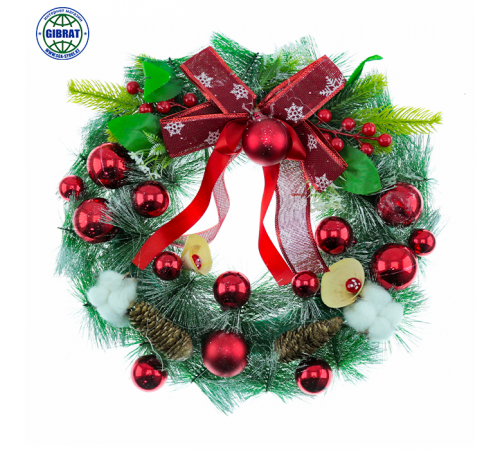 Венок Новый год 40см,  JH65-40-10