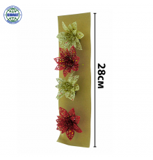 Цветы металлические с зажимом для декора-4шт, ИНГ 21038.