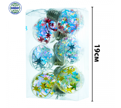 Набор ёлочных шаров-6шт, диаметр-7см, ИНГ 2315-070