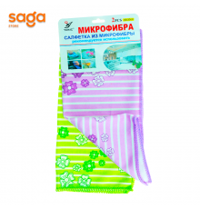 Тряпка из микрофибры, в наборе-2шт, 30х30см, 382-6