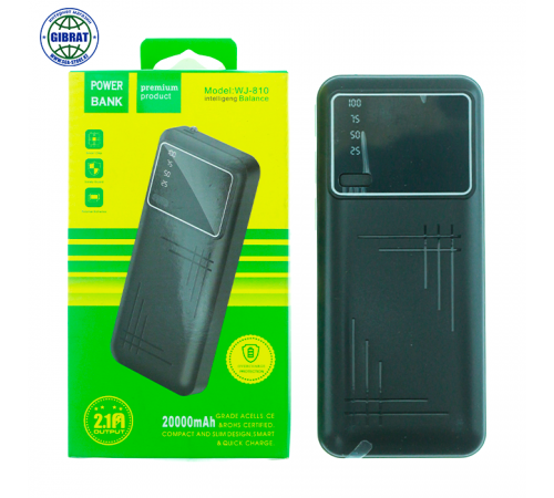 Портативная зарядка Power bank 20000 mAh WJ-810.