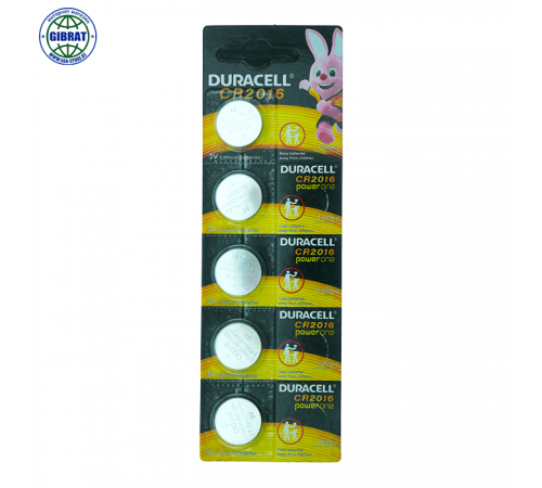 Батарейка "Duracell-2016" 3V, в упаковке-5шт.