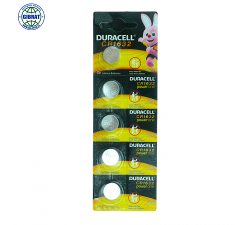Батарейка "Duracell-1632" 3V, в упаковке-5шт.