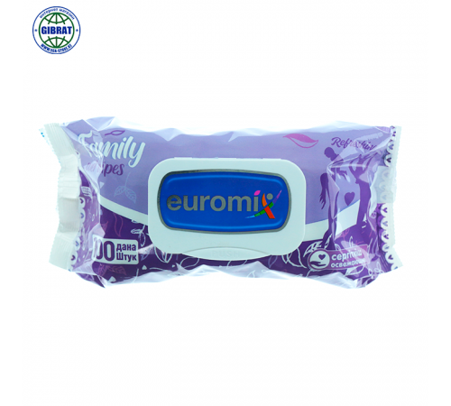 Салфетки влажные Euromi 100шт.