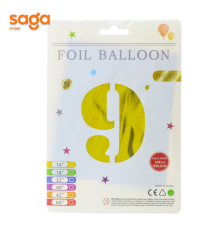 Надувные фольговые шарики 9 размер-32 золото. 1/600