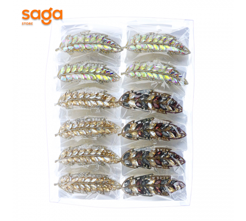 Заколка автомат стразы 2005. 12х (ШТУК)