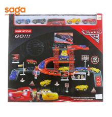 Гараж «Тачки» в коробке, 42 предмета, 660-108