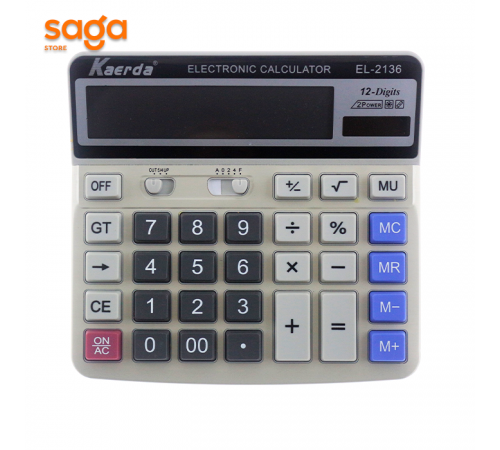 Калькулятор, 12 разрядный, EL-2136.