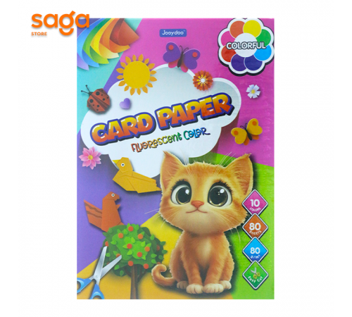 Цветная бумага 10цв, 80л, А5 QD-21076-А5