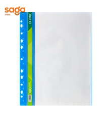 Файл L 100л (cиний) пластиковый, с вкладышами, 1/10/120