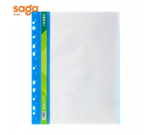 Файл L 100л (cиний) пластиковый, с вкладышами, 1/10/120