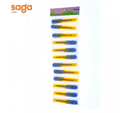 Нож канцелярский маленький (желтый), на ленте 12шт