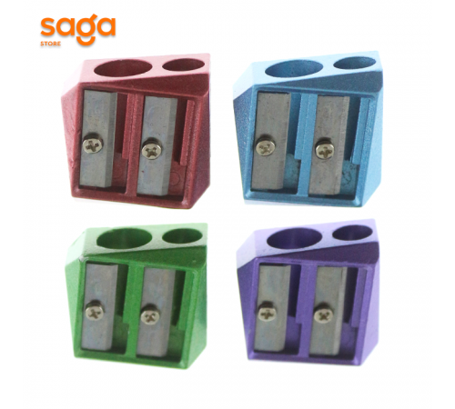 Точилка металлическая "Jooydoo", с двумя отверстиеми.  QD-3524.