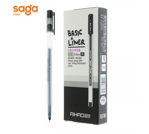 Ручка гелевая "Aihao", 0,5мм, черный 12/1728 8761