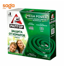 РАПТОР спираль от комаров без запаха 10шт
