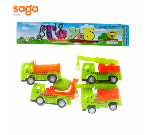 Техника «Super Builders» в пакете, 4 шт. 6618