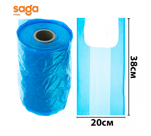 Пакет/Майка, цветной, 2-нан/200*380мм, в мешке-40 рулонов, 574гр. 999