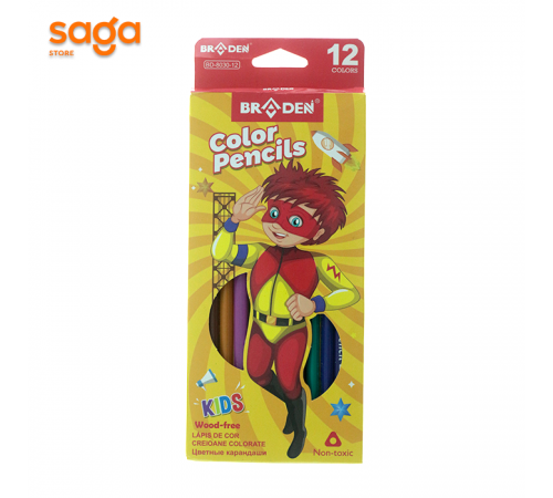 Карандаши цветные "BRADEN", 12/240 8030-12цв