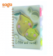 Блокнот на пружине А5, 3D цветной закладками, 3D-A5-004