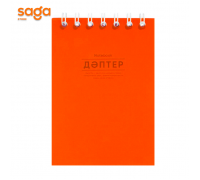 Блокнот пружина, клетка, формат-А6.