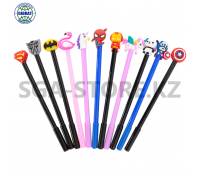 Ручка шариковая "Единорог-Паук-Панда-Фрукты", синий.