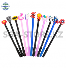 Ручка шариковая "Единорог-Паук-Панда-Фрукты", синий.