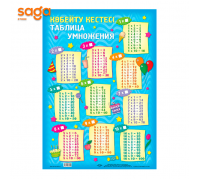 Көбейту кестесі/Таблица умножения, Формат-А1.