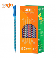 Ручка шариковая SAGA Jebe, синий, в упаковке-50шт, 58702.