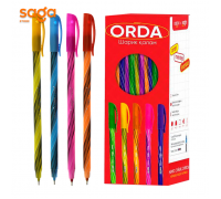 Ручка шариковая SAGA Orda, синий, в упаковке-50шт, 58701.