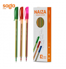 Ручка шариковая SAGA Haiza, синий, в упаковке-12шт, 58719.