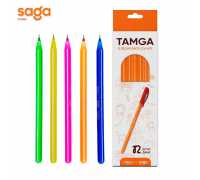 Ручка шариковая SAGA Tamga, синий, в упаковке-12шт, 58720.
