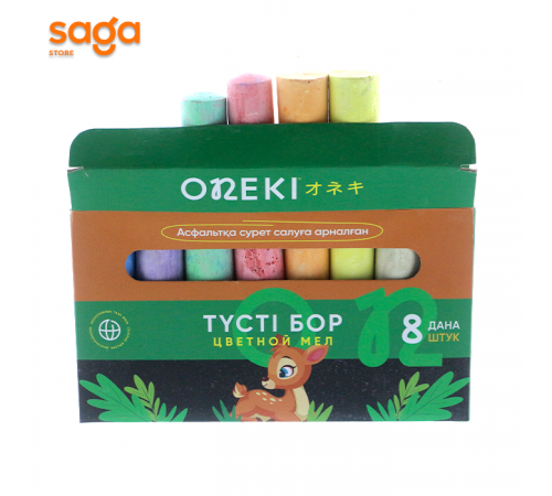 Мелки цветные для асфальта ONEKI 8х 09126.