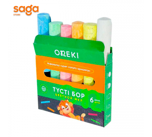 Мелки для асфальта цветной ONEKI 4х 09125.