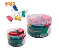 Зажимы 51мм ON-4218-C 1/48 для бумаг разноцветные в блоке-12шт.