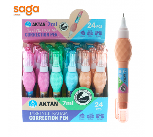 Корректирующий ручка/Штрих "Актан", 7мл, в блоке 24/576 AN-263