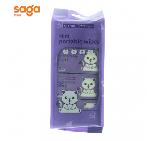 Влажные салфетки мини «Mini Portable Wipes» 1/70 QH-QD-SJ-0036