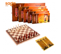 Настольная игра "Шахматы 3в1", деревянный.  ON-S3025.