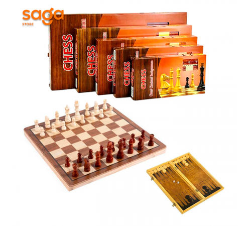 Настольная игра "Шахматы 3в1", деревянный.  ON-S3025.