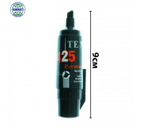 Маркер перманентный, черный, 7мм, 425