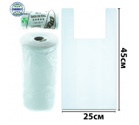 Пакет/Майка "BAYSAT-ЭКО", 3 нан/250*450мм, в мешке-30 рулонов, 800гр.