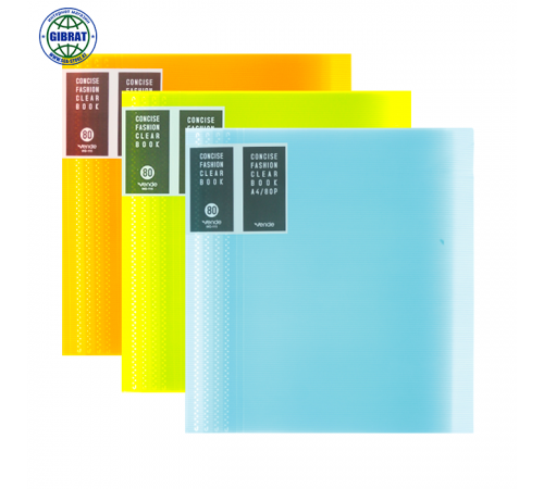 Файл пластиковый, с вкладышами, А4, 80л.