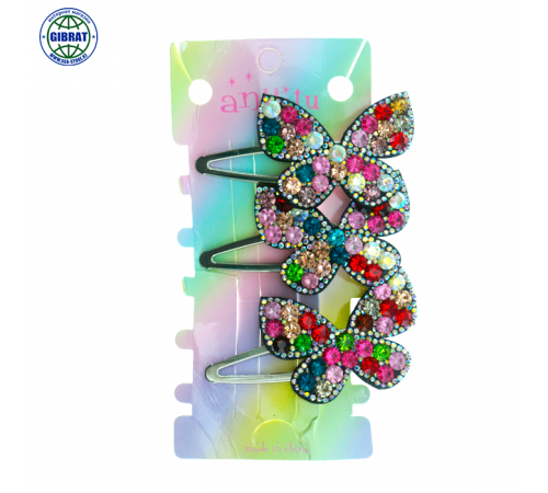 Невидимка стразы Бабочка АД4-17